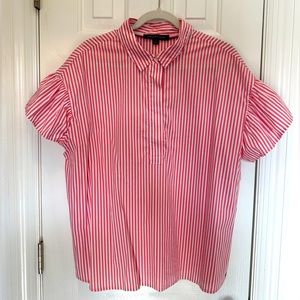Pink and White Striped Tommy Hilfiger Blouse in size 0X